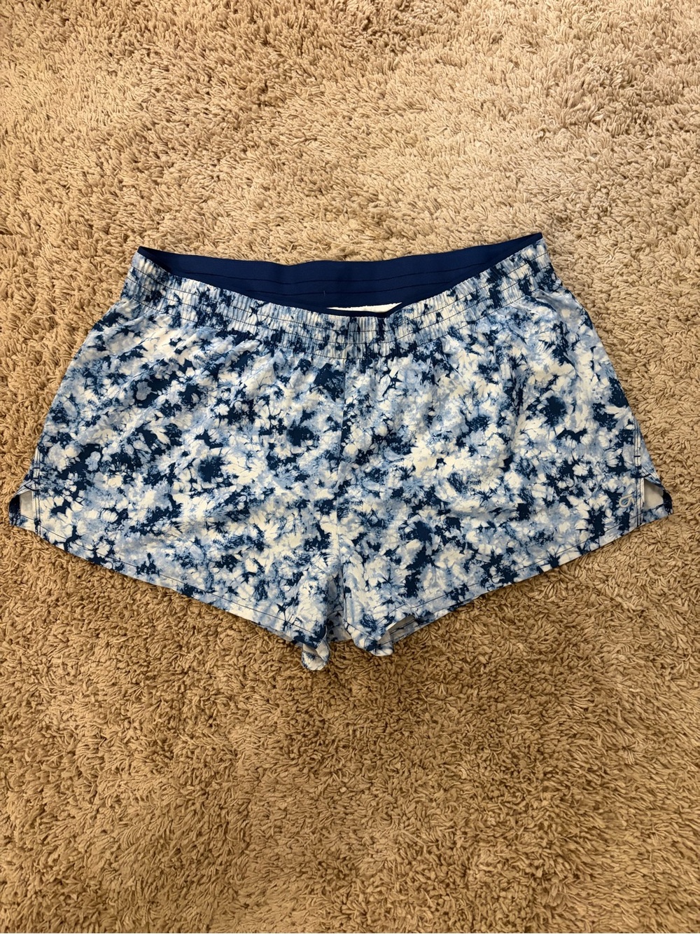 GapFit Blue and White Tie-Dye Women’s Athletic Shorts